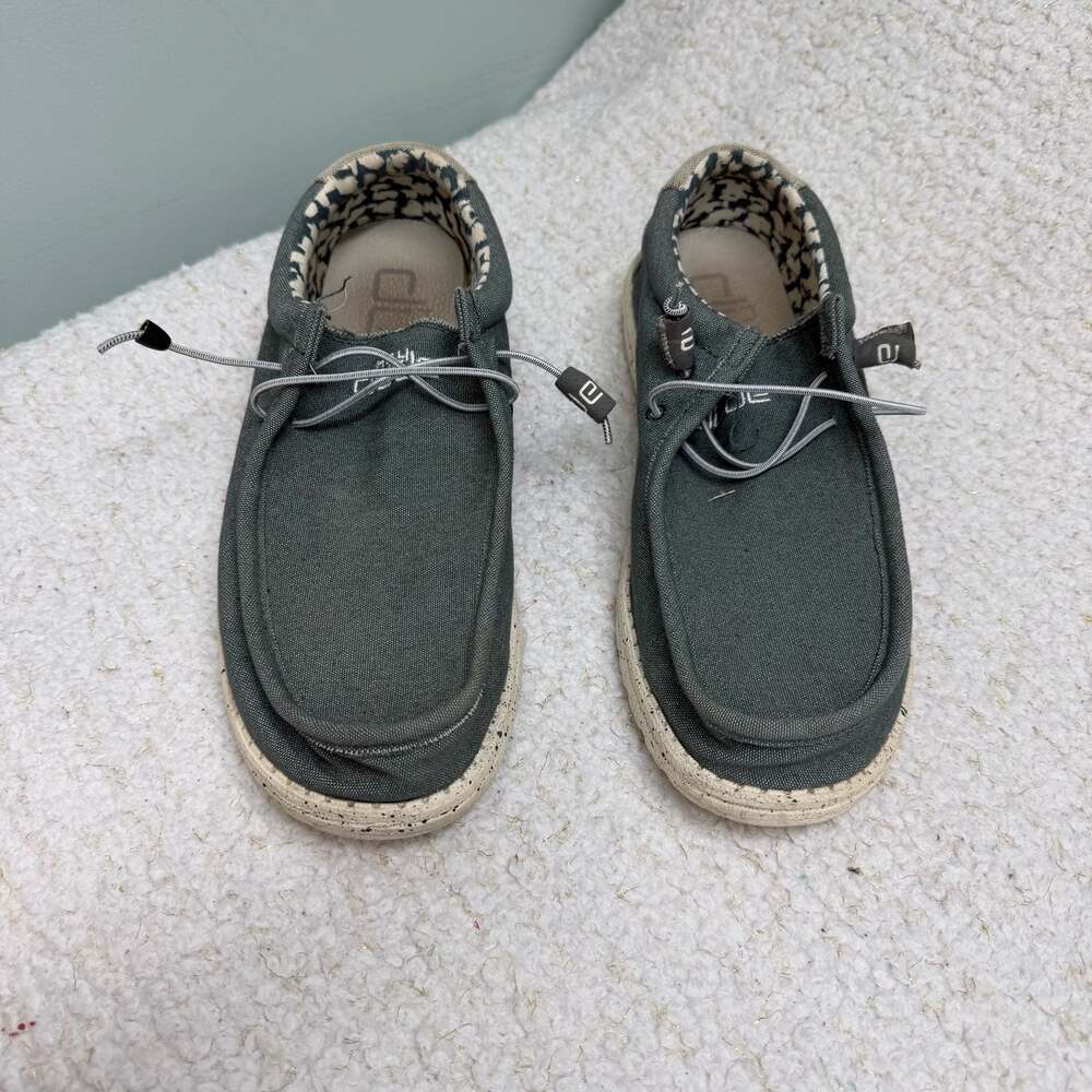 Hey Dude Men's Wally Stretch Aqua Shoes US 11 Beach Shoe Comfy Fall